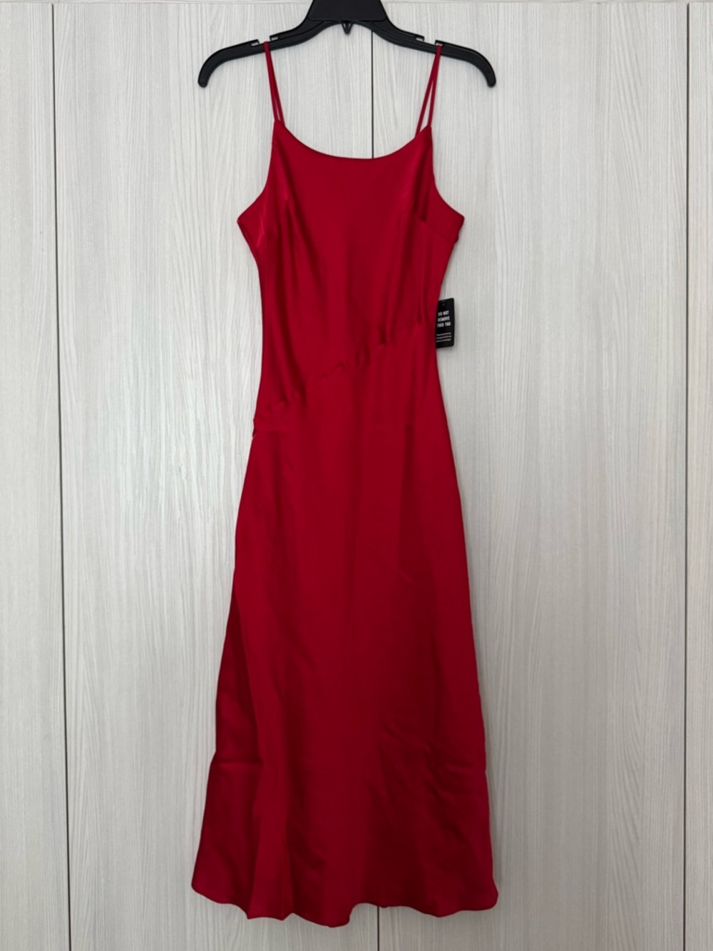 Express Satin Scoop Neck Midi Downtown Cami Slip Dress